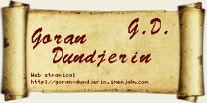 Goran Dunđerin vizit kartica